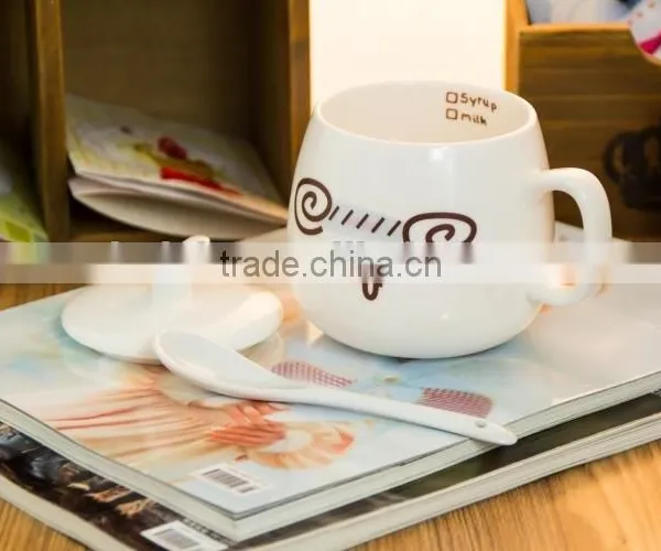 Bulk Creative Cute Smily Face Promotional Ceramic Mug, Facial Expression Mug photo-4