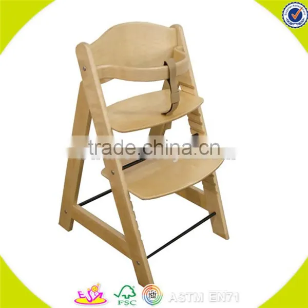 Wholesale Safe and Eco-friendly Wooden High Chair Toy for Kids Wooden Baby High Chair for Children W08F016 photo-6