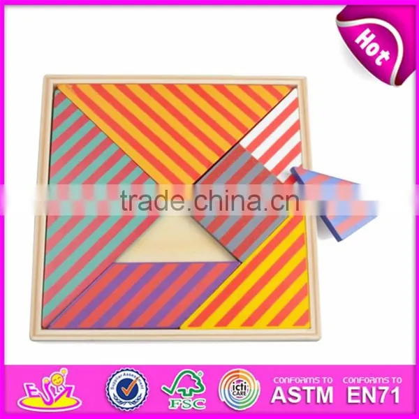 2017 Best Design Classic Brain Teaser Wooden Triangle Puzzle for Kids Education W14A167 photo-5