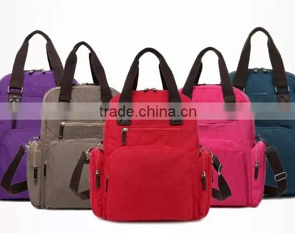 Handle and Shouldler Nylon Diaper Bag Backpack photo-3
