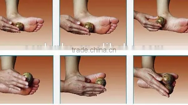 Dia.3.2/4.7/5.5cm Gold or Silvery Magnetic Hand Massager photo-5