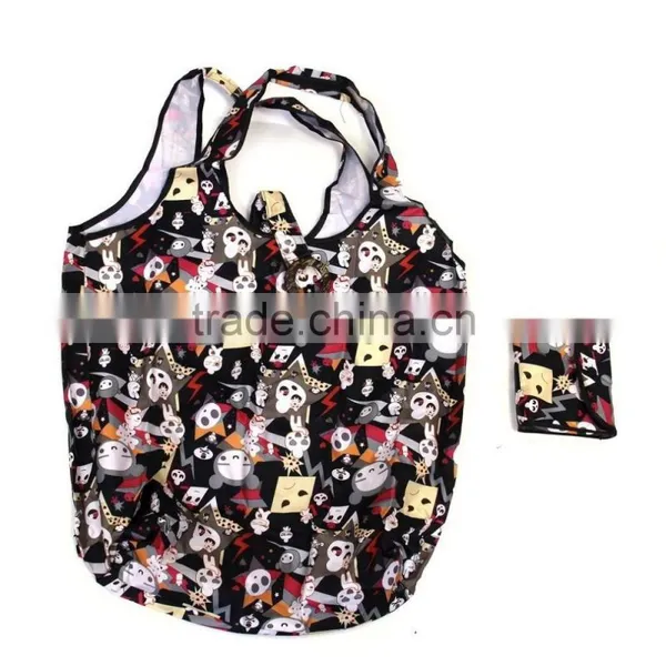 Full Color Printing Cute Animal Handle Bags Cute Shoulder Folding Purse Fashion Foldable Shopping Bags photo-3