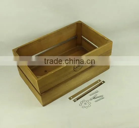 Natural Color Wooden Beer Crate photo-3