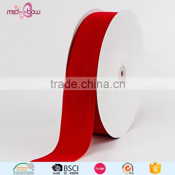 Promotion Christmas Decorative Red Velvet Ribbon photo-4