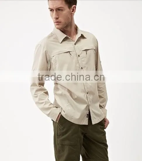 Anti-uv Men Wholesale FISHING SHIRTS Quick-dry Function Outdoor Shirt OEM photo-2