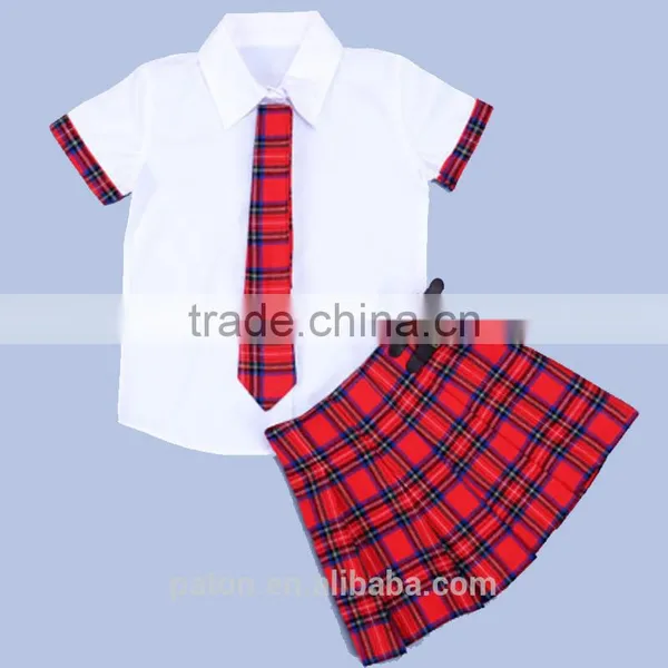 Skirt And Shirt With Short Pants School Uniform Shirts 100% Cotton photo-6