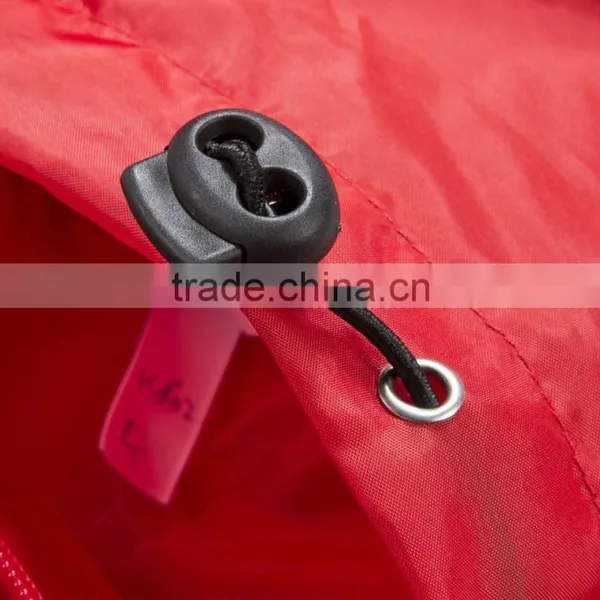Factory Red Hoody Windproof Lady Coat Rain Coat photo-6
