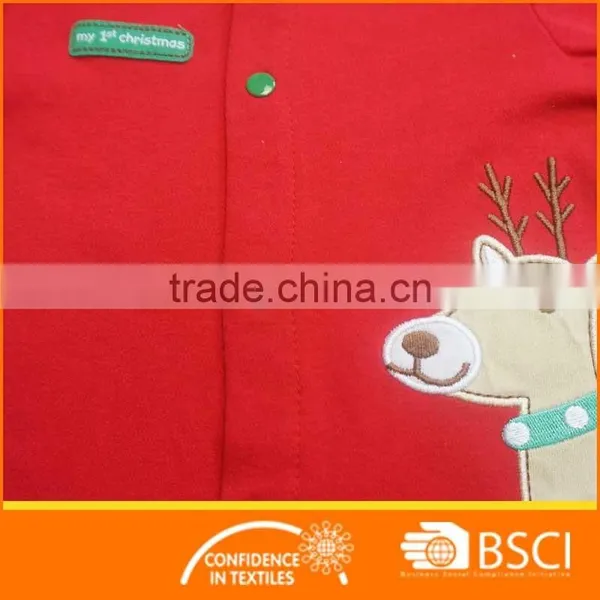 Christmas Cartoon Animal Deer Pattern Soft Cotton Baby Clothes Romper photo-3