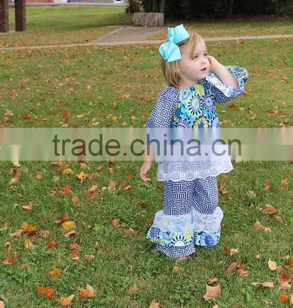 2017 New Fashion Clothes Kids Wear Children Pants Childrens Boutique Clothing Wholesale Baby Girl Summer Clothing Set photo-2