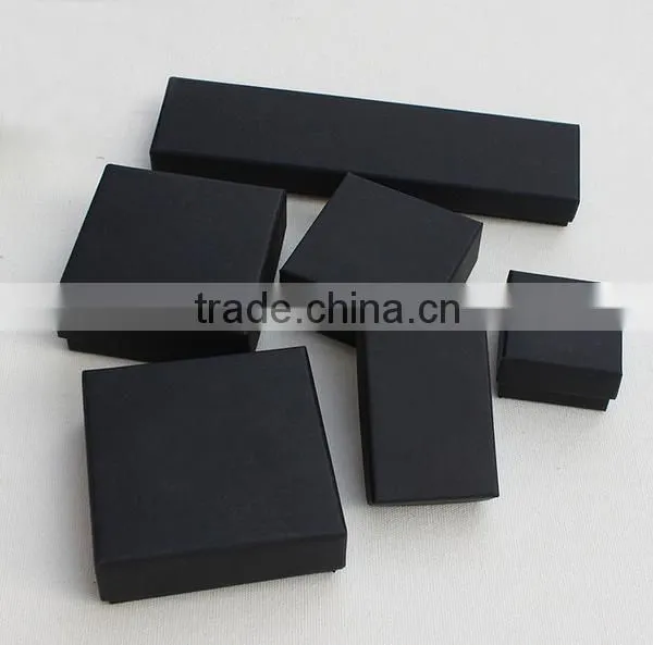 Eco-friendly Black Jewelry PU Leather Box With Sponge Inside Logo Printed PU Jewelry Box Gifts Cheap Jewelry Box photo-6