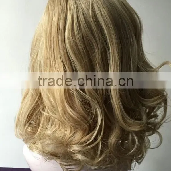 Wholesale Cheap Pice Party Wig Women Bob Blonde Wigs Natural Curly Wave Short Wig photo-3