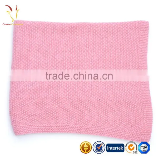 Warm Cashmere Baby Blanket Moss Stitch photo-3