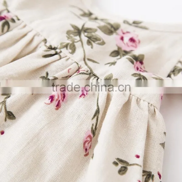 Baby Girls Clothes Summer Floral Print Backless Party Dresses For Children Frock Design For Baby Girl photo-4