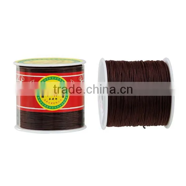 Polyamide Nylon Jewelry Thread Cord For Buddha/Mala/Prayer Beads Dark Coffee 0.5mm photo-3