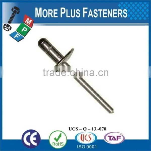 Made In Taiwan Aluminum Large Flange Stainless Steel Pop Rivets Domed Open Head Countersunk Aluminum Pop Rivets photo-3