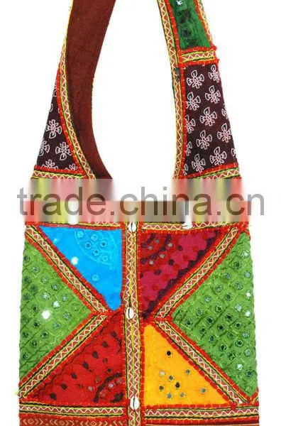 Handmade Colorful Ethnic Bags, EMBROIDERY Cotton ETHNIC BAG