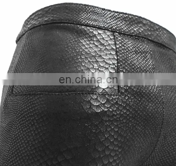 Sexy Picture Leather Leggings Women Stretch Pants Leather Leggings photo-3