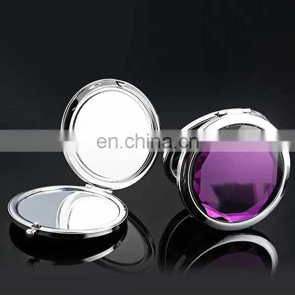 Customized Logo Printed Makeup Double Sides Crystal Decorative Mirror photo-6