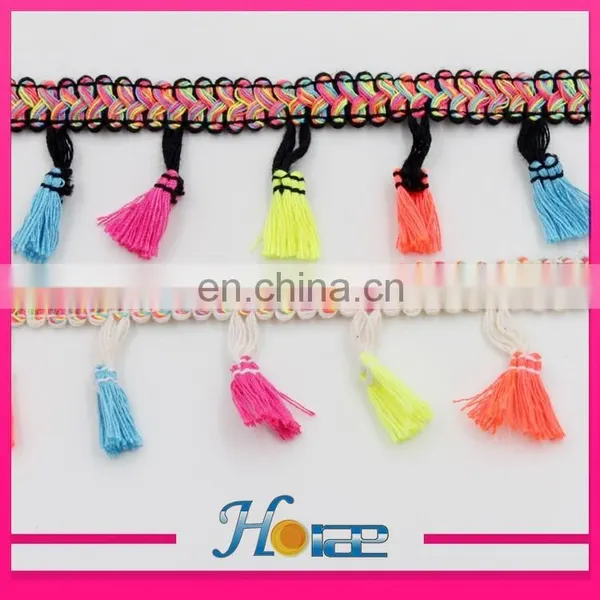Factory Price Pom Pom Chain Mixed Colors Lace Trimming Tassel Fringe Trim photo-6