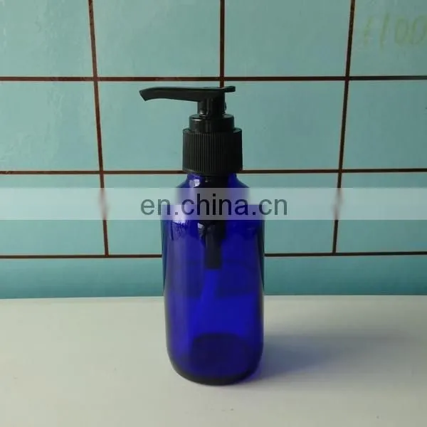 Professional Glass 8 oz Boston Round Bottle With BPA Free Dispensing Pump photo-2