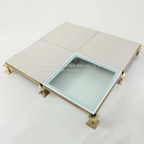 High-strength Tempered Glass Anti-static Raised Floor for Office, Glass, Plank and Bedroom 600 photo-3