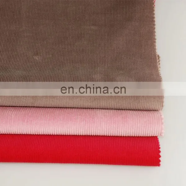 Good Drapery Solid Dyed 100% Polyester 8 Wale Corduroy Fabric for Jacket/pillow/trousers photo-4