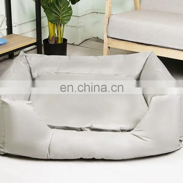 Luxury Dog Bed Machine Washable Rectangle Pet Bed Breathable Soft Fabric With Nonskid Bottom photo-6