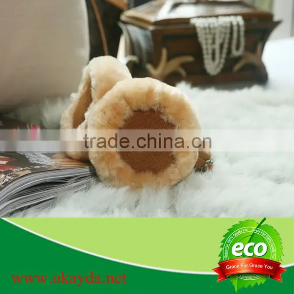 Warm Ear Covers for Winter, Sheepskin Earmuff, Sheep Fur Wool Ear Muffle photo-3