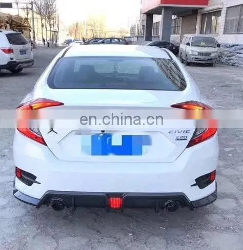 Auto Parts ABS Rear Diffuser Bumper for Honda Civic 2014-2019 photo-3