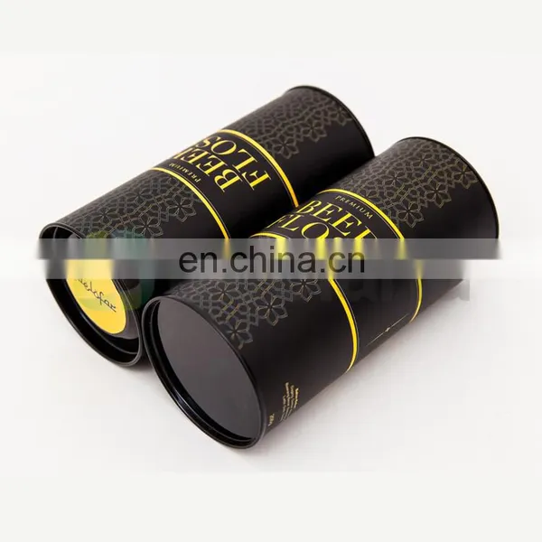 Paper Tube Food Grade Cookies Tin Container Small Gold Round Box photo-4