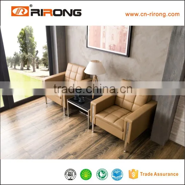 Deluxe Small Leather Covered Office Sofa Oem Product photo-2