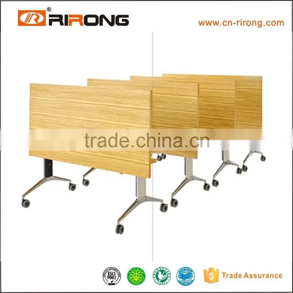 Square Steel Wood Veneer Open Office Workstation for 4 People photo-4