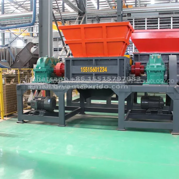 XRD800 Double Shaft Shredder for Tire Scrap Metal Waste Refrigerator Shredder Machine