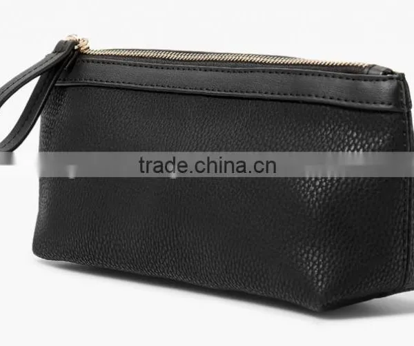 Pebbled Leather Cosmetic Bag With Wristlet Makeup Case Pouch Multiple Clutch Purse for Ladies photo-4