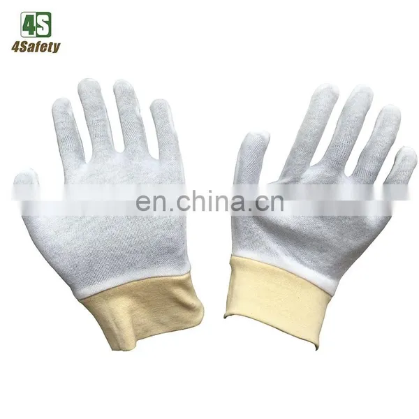 4SAFETY Thin White Inspection Disposable Cotton Gloves Low Price photo-2