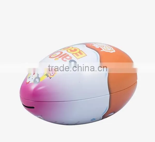 Egg-shape Custom Made Kid Gift Metal Tin Piggy Bank photo-2