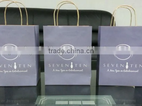 Paper Bag, Carrying Bag, Single White Kraft Paper Carrying Bag