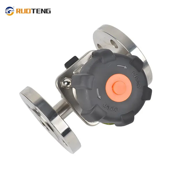 [Ruoteng] PN16 DN40 Flanged Connected Diaphragm Valve 316L Stainless Steel Double Diaphragm photo-4