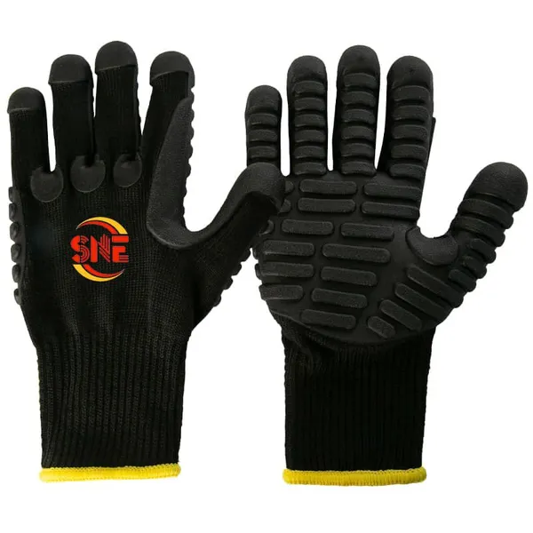 Snellsafety 7 Gauge Polyester Liner Gardening TPE Seamless Knitting Safety Gloves