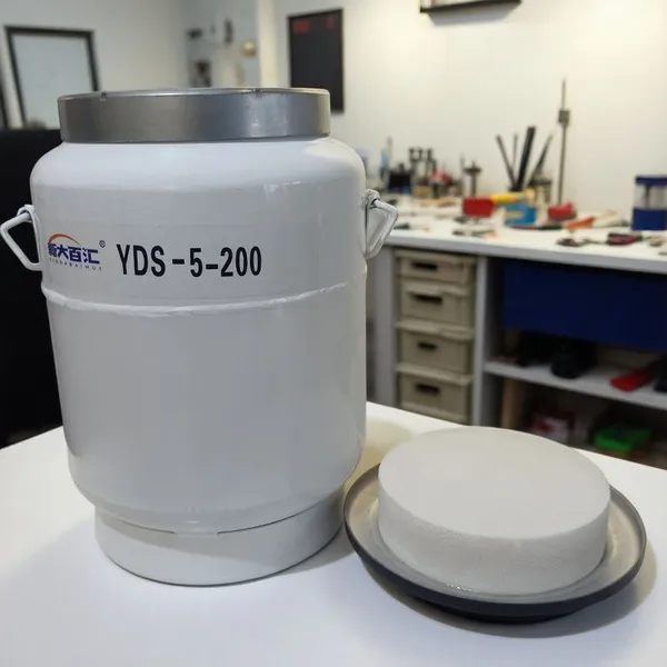New Products Liquid Nitrogen Container Vessel Temperature Cooling Laboratory 5liter 200mm Easy Operate Sample Cooling and Grinding photo-2