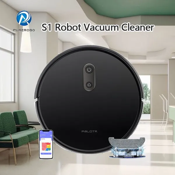 PUREROBO S1-Robot Vacuum Cleaner With APP & Remote Control 3 In 1 Wet Dry Mopping & Sweeping & Vacuum Dust 4 Cleaning Modes Real-time Mapping photo-3