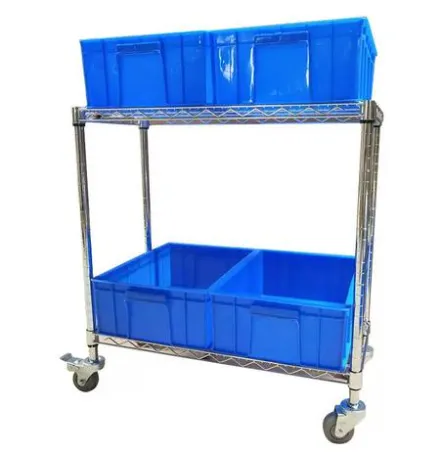 4-Tier Chrome Steel Wire Shelving Unit With Baskets, Wire Basket Shelf photo-3