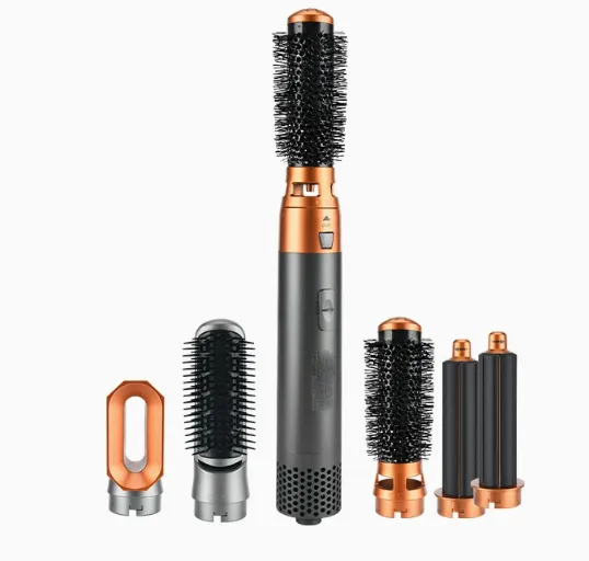 Five in One Hot Air Comb Electric Curling Iron/dry Wet Dual-purpose Automatic Hair Straightening Comb/hair Dryer（Wechat:13510231336）