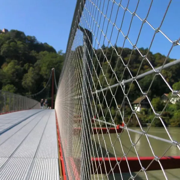 304 Stainless Steel Rope Mesh 4x4 Inch Plain Weave for Architectural Facades photo-4