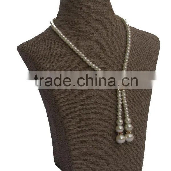 China Folk Art Handmade PU Necklace Bust Jewelry Display Wine Bust Jewelry Necklace Display photo-6