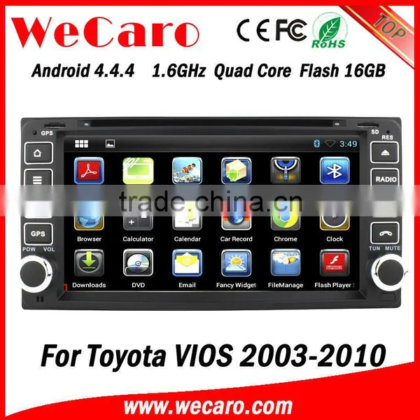 6.2 Inch Android 4.4.4 HD 1024*600 Touch Screen Car Gps Navigation Fortoyota Vios 2 Din Car Dvd Player With WIFI 3G Internet photo-5