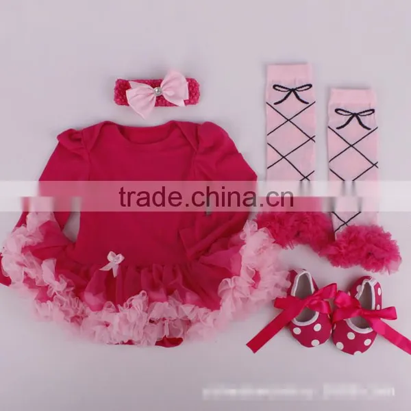 2016 New Style Wholesale Baby Romper 0-12 Month Child Tutu Dress Baby Romper Set photo-3