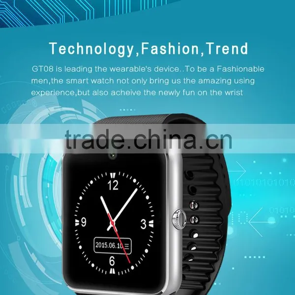 2016 Hot Selling Factory Price Bluetooth Smart Wrist Watch Phone GSM SIM Card For Android Smart Watch GT08 photo-4