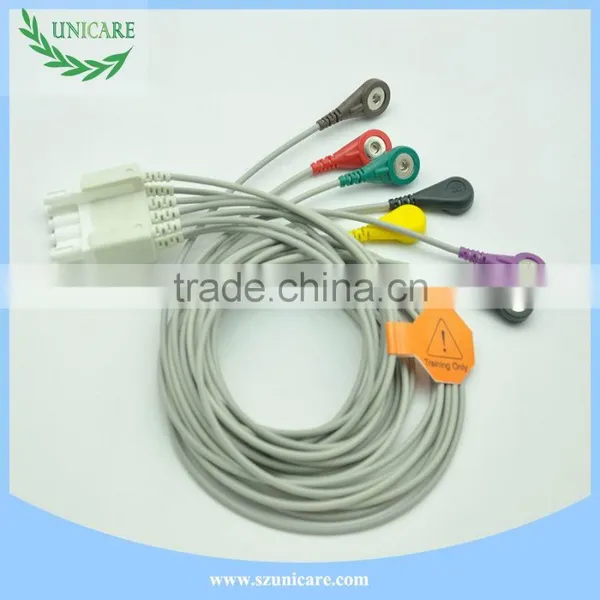 2015 Hot Sale ECG M1673A Snap Type 3 Leadwires ECG Cable photo-6