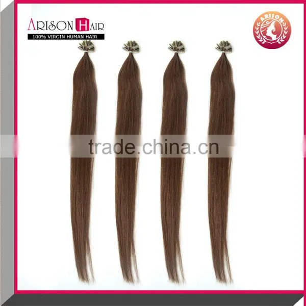 Hot Sellling Trade Assurance Supplier Top Quality Pre Bonded Unprocessed Peruvian Hair photo-6
